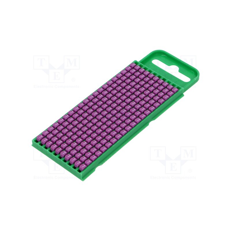 200 pcs x HELLERMANNTYTON - 561-00677 - Markers, Marking: 7, 0.8÷2.2mm, polyamide, violet, -40÷85°C, WIC