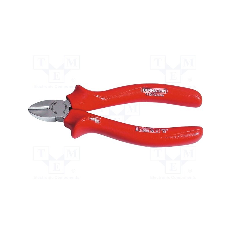 1 pcs x BERNSTEIN - 13-906-VDE - Pliers, side,cutting,insulated, 165mm