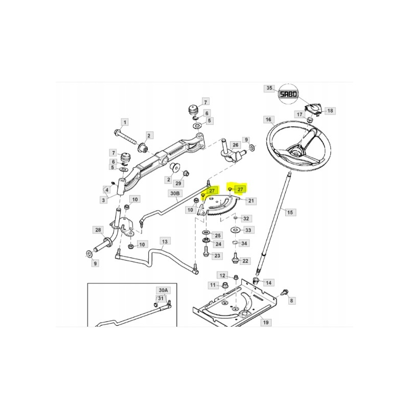 John Deere steering pinion plug