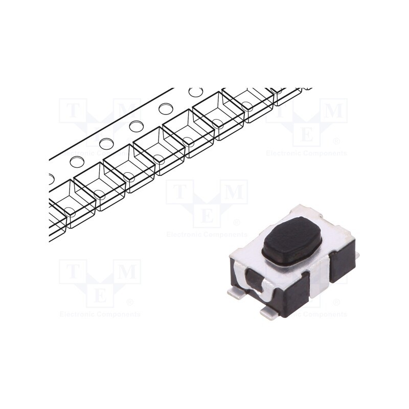 5 pcs x C&K - KMR421NG LFS - Microswitch TACT, SPST-NO, Pos: 2, 0.05A/32VDC, SMT, none, 2N, 2.5mm