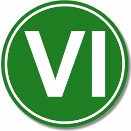 Euro 6 sticker, ADR marking, exhaust gas purity, 20 cm