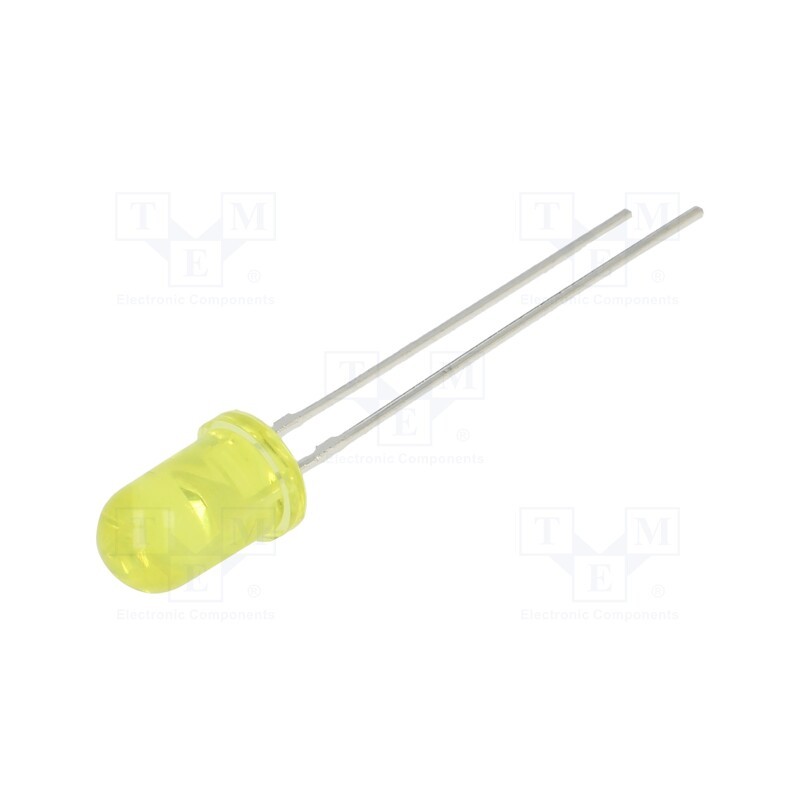 1 pcs x OPTOSUPPLY - OSY55133A-VV - LED, 5mm, yellow, 3000mcd, 30°, Front: convex, 2.5÷15V, No.of term: 2