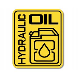 Hydraulic fluid stickers marking hydraulic oil