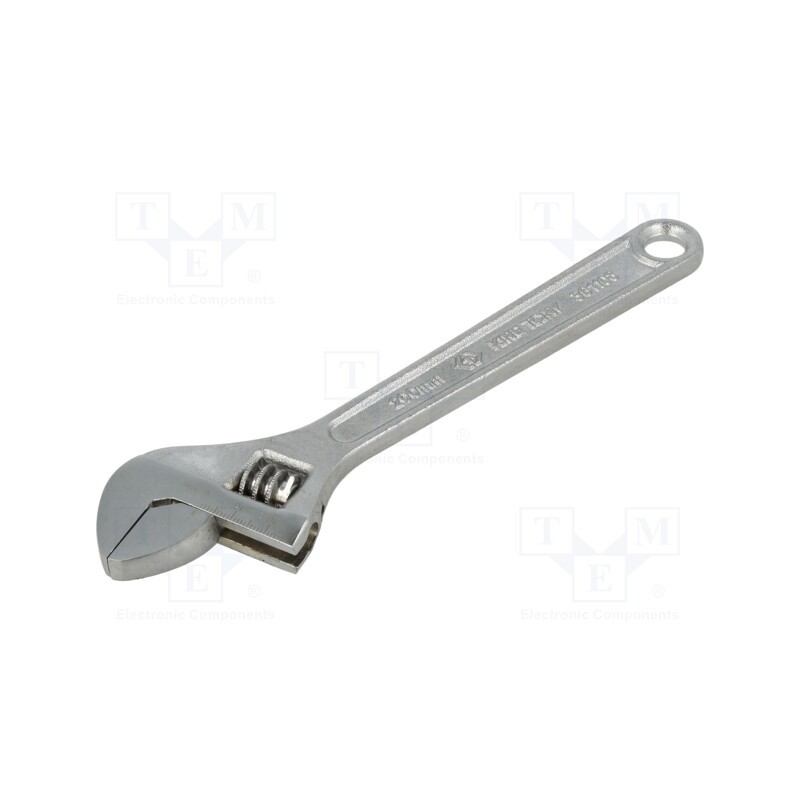 1 pcs x KING TONY - 3611-08R - Wrench, adjustable, 200mm, Max jaw capacity: 25mm