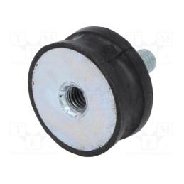 1 pcs x ELESA+GANTER - DVC.2-35-31-15-M8-20-40 - Vibration damper, M8, Ø: 35mm, rubber, L: 15mm, Thread len: 23mm