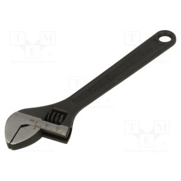 1 pcs x KING TONY - 3611-08P - Wrench, adjustable, 200mm, Max jaw capacity: 25mm, blackened keys