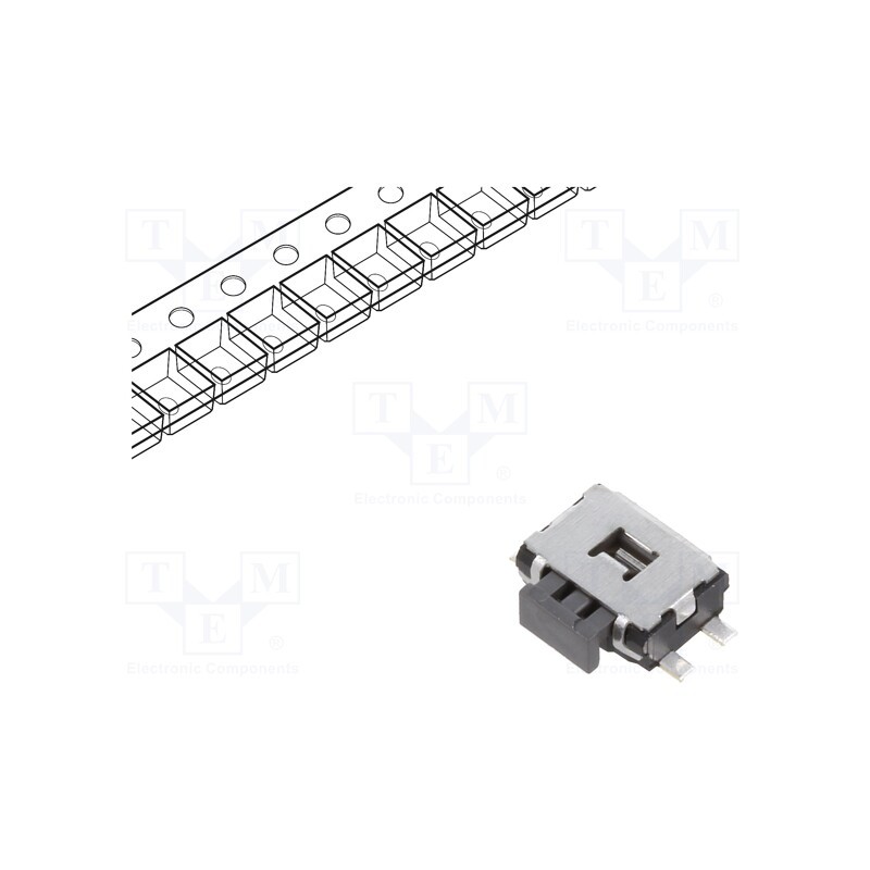 2 pcs x PANASONIC - EVQPUA02K - Microswitch TACT, SPST, Pos: 2, 0.05A/12VDC, SMT, none, 2.2N, 1.65mm