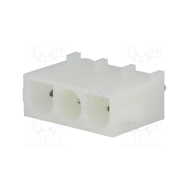 2 pcs x ADAM TECH - DME-03-S-S - Socket, wire-board, male, 6.35mm, PIN: 3, Layout: 1x3, Locking: latch