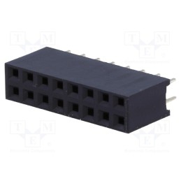 2 pcs x CONNFLY - DS1023-2*8S21 - Socket, pin strips, female, PIN: 16, straight, 2.54mm, THT, 2x8, 3A