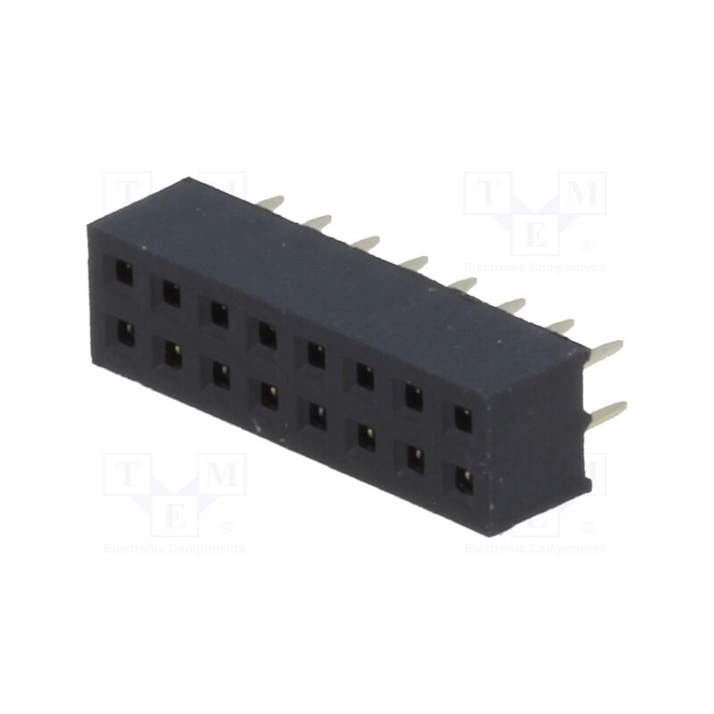 2 pcs x CONNFLY - DS1026-05-2*8S8BV - Socket, pin strips, female, PIN: 16, straight, 2mm, THT, 2x8, L2.7mm