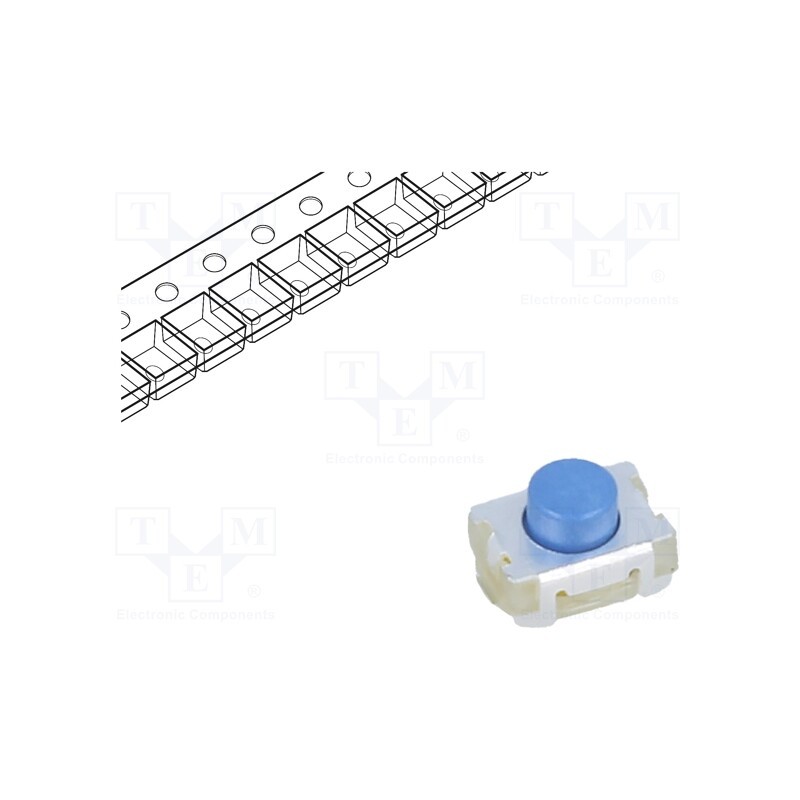 10 pcs x C&K - PTS820J25KSMTR LFS - Microswitch TACT, SPST-NO, Pos: 2, 0.05A/12VDC, SMT, none, 2.5N