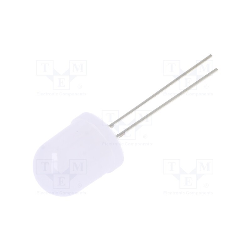 1 pcs x OPTOSUPPLY - OSW54KA134A-1MA - LED, 10mm, white cold, 2180÷1120mcd, 30°, Front: convex, 2.8÷3.4V