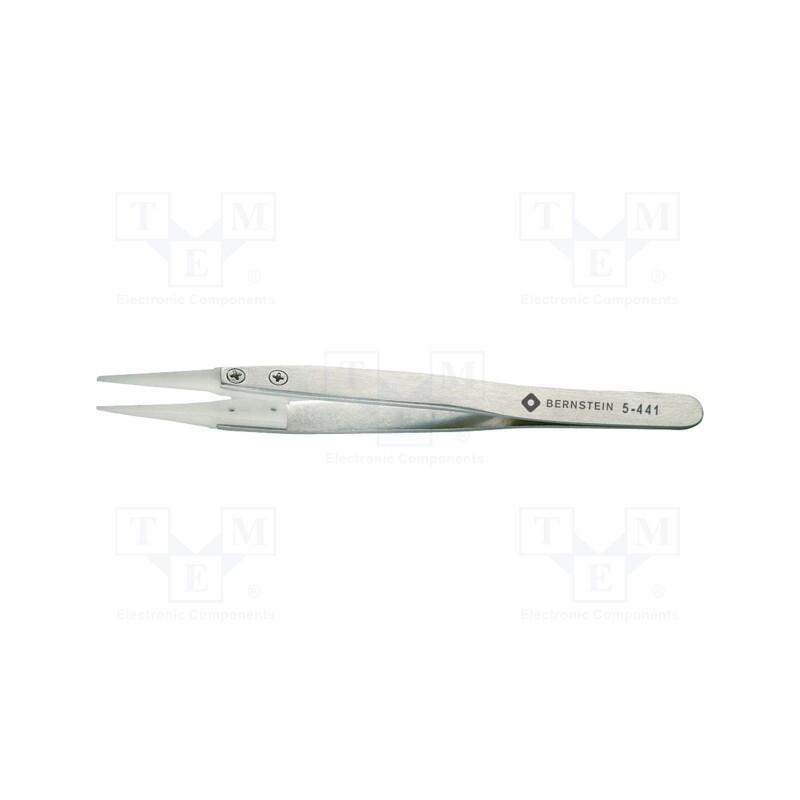 1 pcs x BERNSTEIN - 5-441 - Tweezers, 125mm, Blade tip shape: rounded, universal