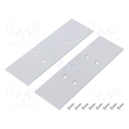 1 set x TOPMET - V4590022S - Cap for LED profiles, silver, 2pcs, steel, 33.4x105.7x2mm