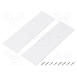 1 set x TOPMET - V4590001S - Cap for LED profiles, white, 2pcs, steel, 33.4x105.7x2mm