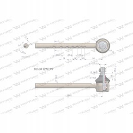 Steering joint 202mm 1860412m2 warynski 1860