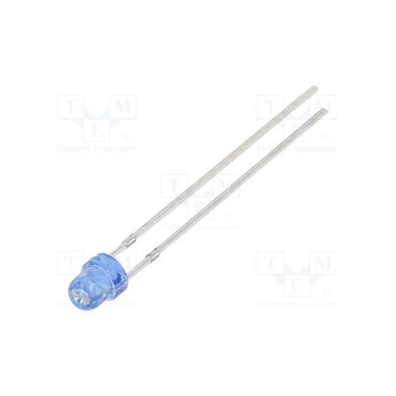 1 pcs x OPTOSUPPLY - OSB5SA3VA3A - LED, 3mm, blue, 330÷500mcd, 100°, Front: convex, 2.9÷3.4V, -30÷85°C