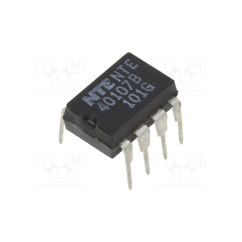 1 pcs x NTE Electronics - NTE40107B - IC: digital, NAND, Ch: 2, IN: 2, CMOS, THT, DIP8, 3÷18VDC, -55÷125°C