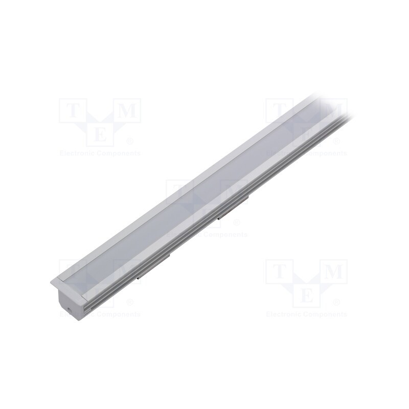 1 set x TOPMET - DEEP10 C/U ANOD 1M SET STANDARD - Profiles for LED modules, white, natural, L: 1m, DEEP10, aluminium