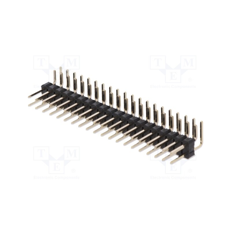 2 pcs x CONNFLY - DS1022-2*20RF11 - Pin header, pin strips, male, PIN: 40, angled 90°, 2.54mm, THT, 2x20