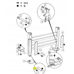 JCB backhoe loader support pin
