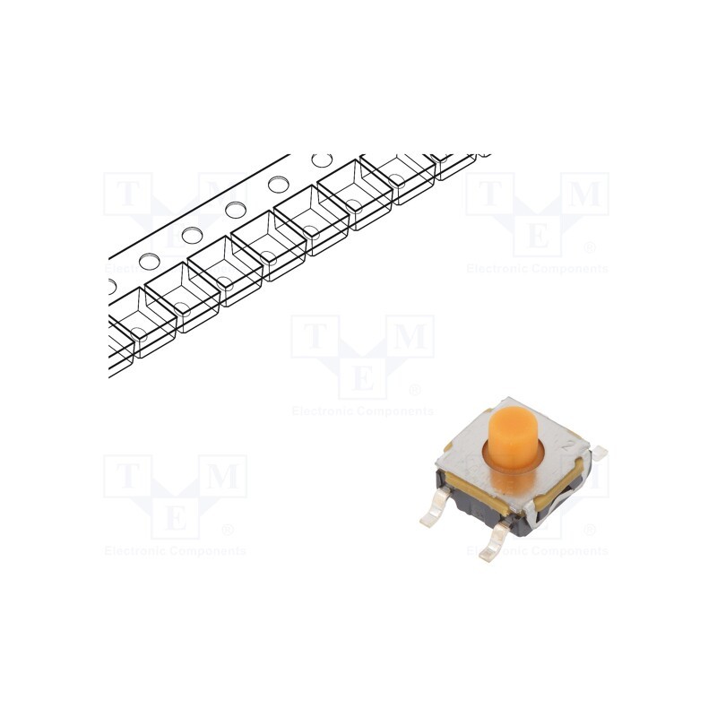 2 pcs x C&K - KSC422G 70 SH LFS - Microswitch TACT, SPST-NO, Pos: 2, 0.05A/32VDC, SMT, none, 1.7N