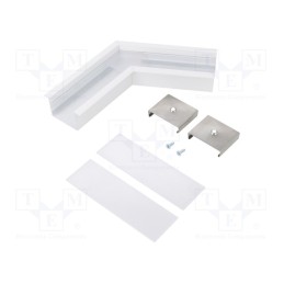 1 set x TOPMET - V4810001S - Connector 120°, white, aluminium, VARIO30-07