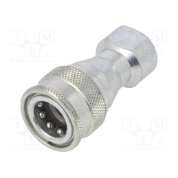 1 pcs x PNEUMAT-246.02 OC - Quick connection coupling, max.300bar, G 1/4', double-sided