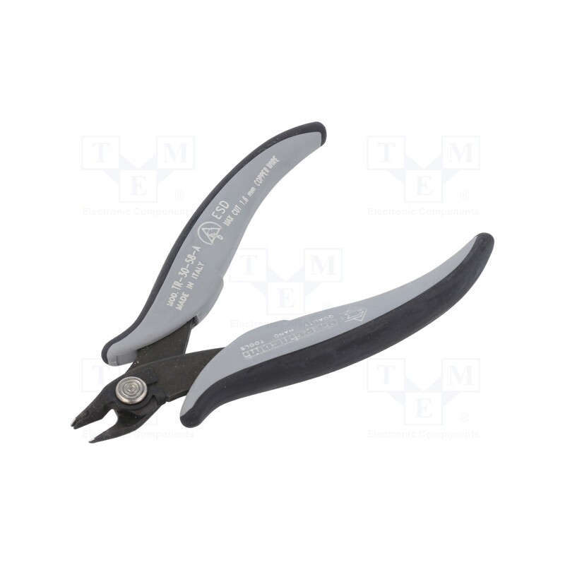 1 pcs x PIERGIACOMI - TR 30 58 A D - Pliers, cutting,miniature,curved, ESD, 138mm, with small chamfer