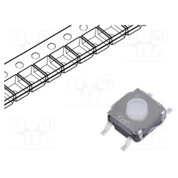 5 pcs x C&K - KSC241G LFS - Microswitch TACT, SPST-NO, Pos: 2, 0.05A/32VDC, SMT, none, 3.5N