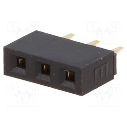 2 pcs x NINIGI - ZL305-03 - Socket, pin strips, female, PIN: 3, straight, 2.54mm, THT, 1x3, L3mm
