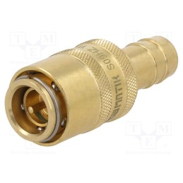 1 pcs x PNEUMAT-S09HZ WO13 - Quick connection coupling, straight,with valve, max.15bar