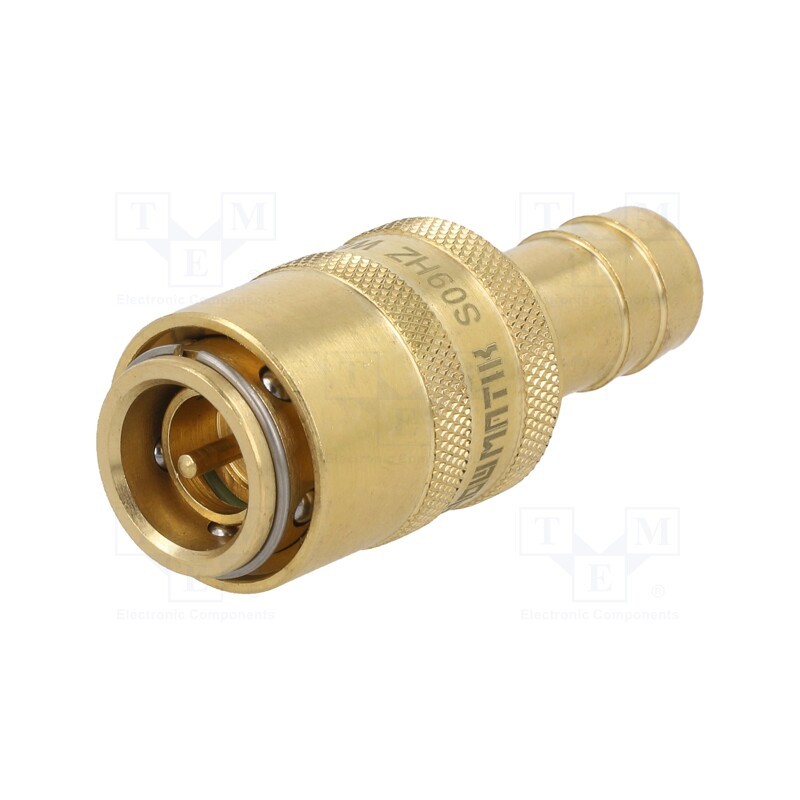 1 pcs x PNEUMAT-S09HZ WO13 - Quick connection coupling, straight,with valve, max.15bar