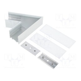 1 set x TOPMET - V4660001S - Connector 60°, white, aluminium, VARIO30-02