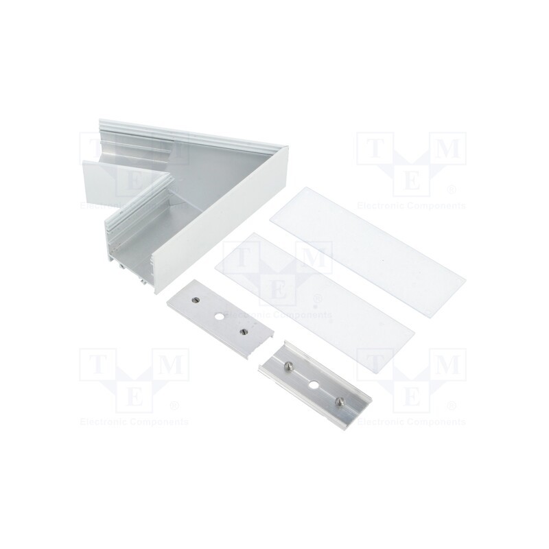 1 set x TOPMET - V4660001S - Connector 60°, white, aluminium, VARIO30-02