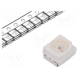 2 pcs x BROADCOM (AVAGO) - HSMS-A100-J00J1 - LED, SMD, 3528,PLCC2, red, 4.5÷15mcd, 3.5x2.8x1.9mm, 120°, 2.2÷2.6V