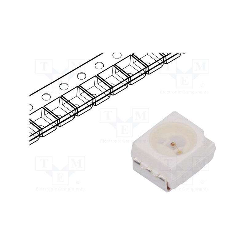 2 pcs x BROADCOM (AVAGO) - HSMS-A100-J00J1 - LED, SMD, 3528,PLCC2, red, 4.5÷15mcd, 3.5x2.8x1.9mm, 120°, 2.2÷2.6V