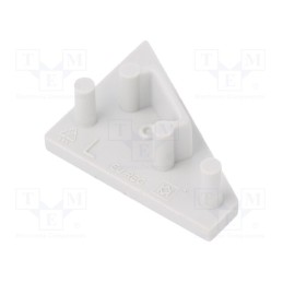 1 set x TOPMET - 83990022 -AS - Cap for LED profiles, grey, 20pcs, ABS, GEN2, CORNER10