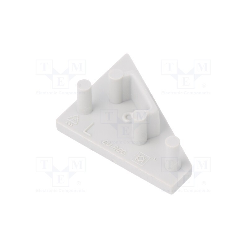 1 set x TOPMET - 83990022 -AS - Cap for LED profiles, grey, 20pcs, ABS, GEN2, CORNER10