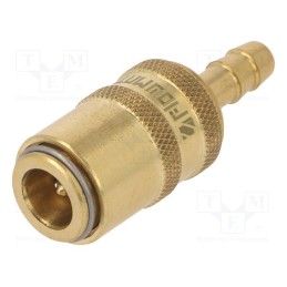 1 pcs x PNEUMAT-S06HZ WO6 - Quick connection coupling, straight,with valve, max.10bar
