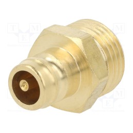 1 pcs x PNEUMAT-K09HZ GZ12 - Connector, connector pipe,with valve, max.15bar, Seal: FPM