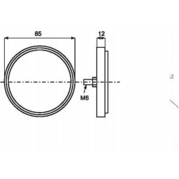 Round reflector with screw 28 fi 75s red 141500