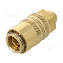 1 pcs x PNEUMAT-S09HZ GZ14 - Quick connection coupling, straight,with valve, max.15bar