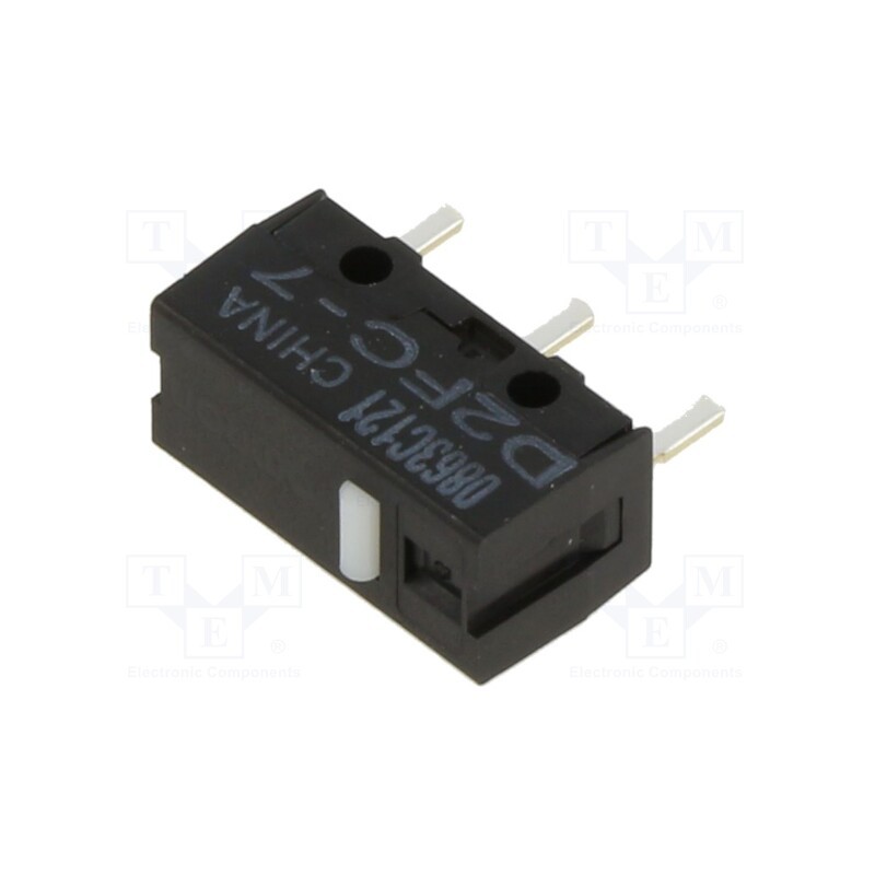 2 pcs x OMRON OCB - D2FC-7 - Microswitch SNAP ACTION, 0.001A/6VDC, without lever, SPST-NO