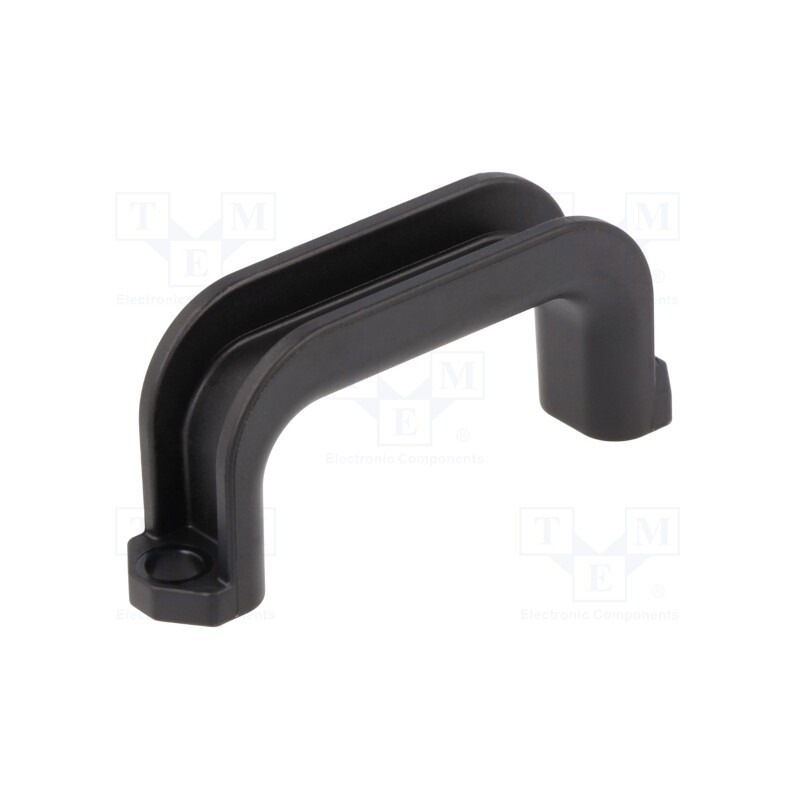 2 pcs x FIX&FASTEN - FIX-HANU-91 - Handle, ABS,polycarbonate, black, H: 22mm, L: 52mm, W: 12.2mm