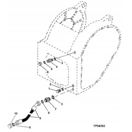 Mounting nut john deere 770c 455d 450j 310c