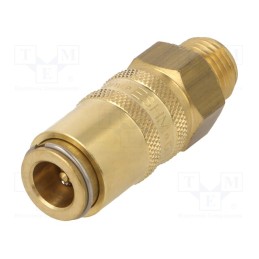 1 pcs x PNEUMAT-S06HZ GZ14 - Quick connection coupling, straight,with valve, max.10bar