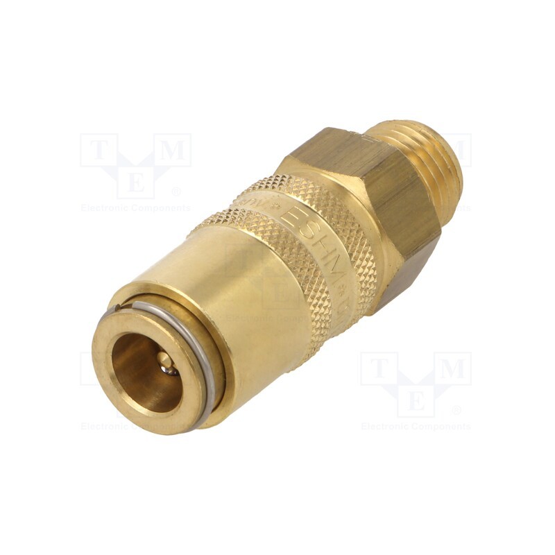 1 pcs x PNEUMAT-S06HZ GZ14 - Quick connection coupling, straight,with valve, max.10bar