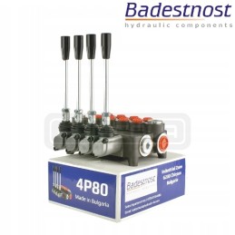 Hydraulic distributor, 4 sections, 80l, for rounds