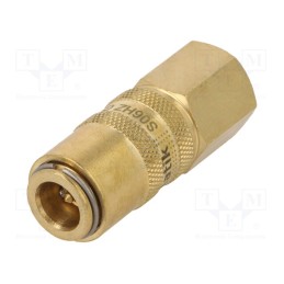 1 pcs x PNEUMAT-S06HZ GW14 - Quick connection coupling, straight,with valve, max.10bar